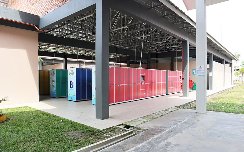 Tủ locker thông minh đặt tại công viên nước Kuching