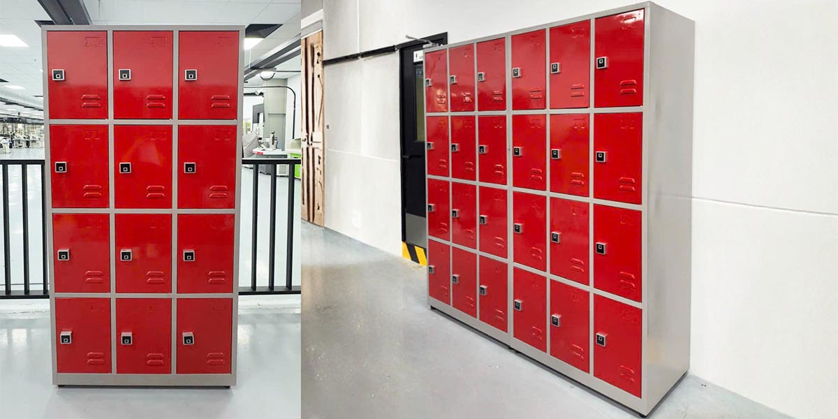 Chi tiết tủ locker sắt tại SHOEFABRIK Manufacturing VN