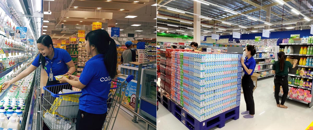 Khu vực quầy hàng bên trong Co.opmart Tân An – Tây Ninh