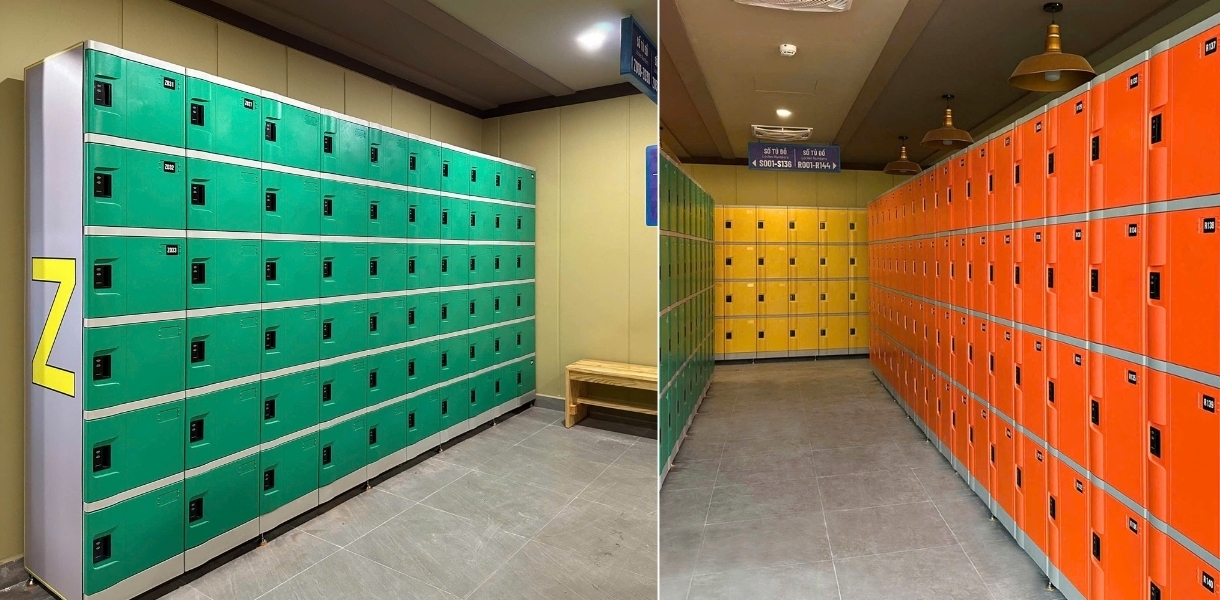 Tủ locker tại công viên nước Aqua Adventure