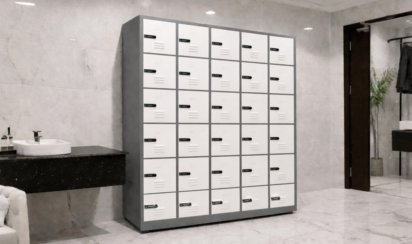 Khóa số Cyber Lock 853 C01 lắp trên tủ sắt