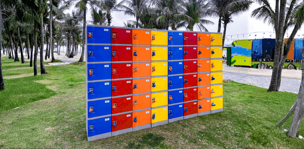 Tủ locker được đưa vào sử dụng tại khu nghỉ dưỡng.