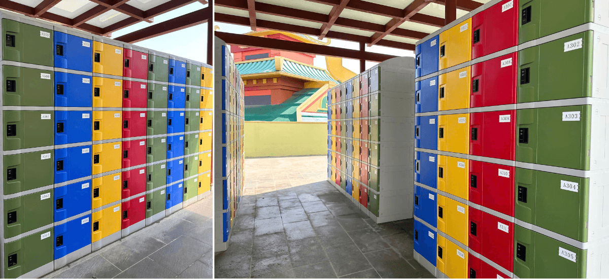 Dãy tủ locker ABS W300 tại công viên nước Sun World Hà Nam.