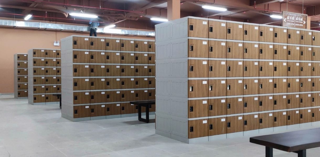 Hệ thống tủ locker được đưa vào sử dụng tại công viên.