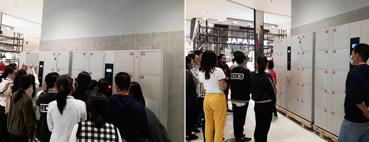 Khách hàng sử dụng tủ Locker thông minh